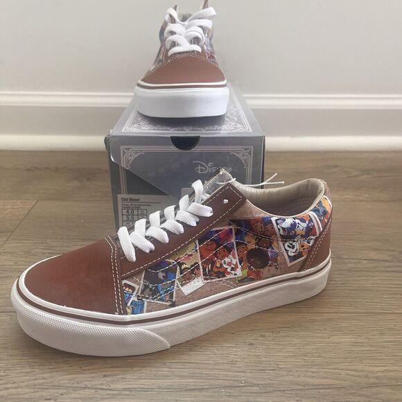 NEW Vans X Disney Old School Sneakers '100th Anniversary Scrapbook' W 5.5 - Picture 3 of 9